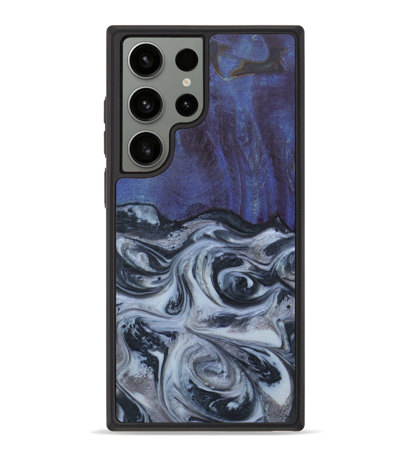 Galaxy S23 Ultra Wood+Resin Phone Case - Layne (Black & White, 621408)