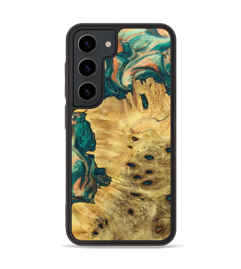 Galaxy S23 Wood+Resin Phone Case - Baylie (Green, 629130)