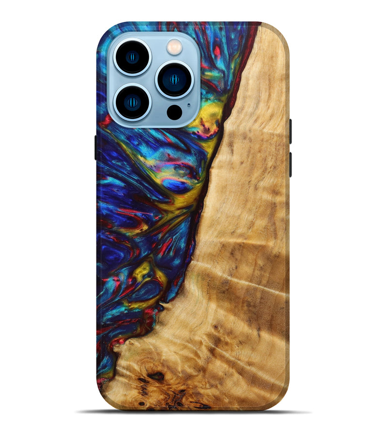 iPhone 14 Pro Max Wood+Resin Live Edge Phone Case - Jeannine (Artist Pick, 641057)