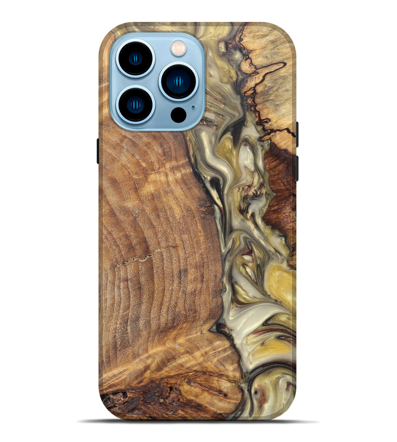 iPhone 14 Pro Max Wood+Resin Live Edge Phone Case - Namrata (Artist Pick, 606746)