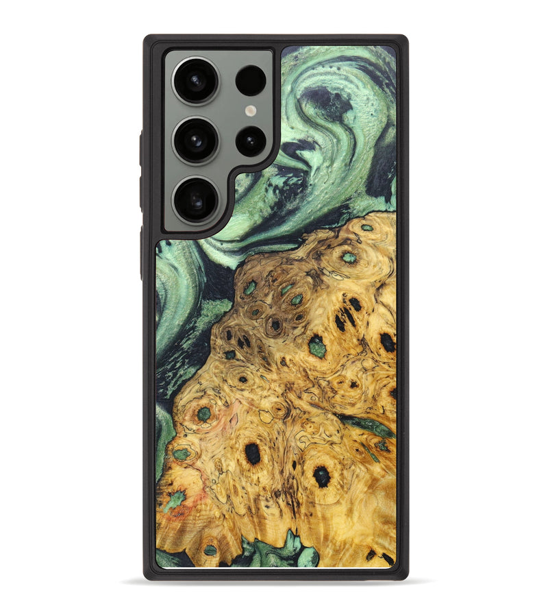 Galaxy S23 Ultra Wood+Resin Phone Case - Blaine (Green, 624753)