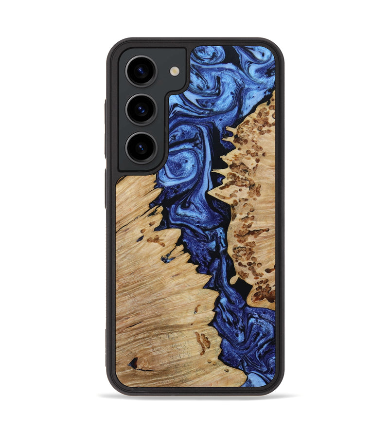 Galaxy S23 Wood+Resin Phone Case - Julianna (Blue, 644770)