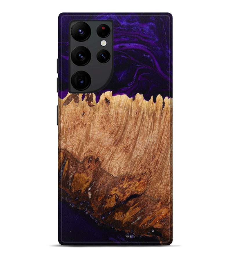 Galaxy S22 Ultra Wood+Resin Live Edge Phone Case - Logan (Purple, 639580)