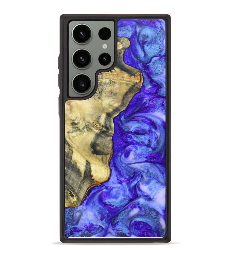Galaxy S23 Ultra Wood+Resin Phone Case - Alexandrea (Purple, 624162)