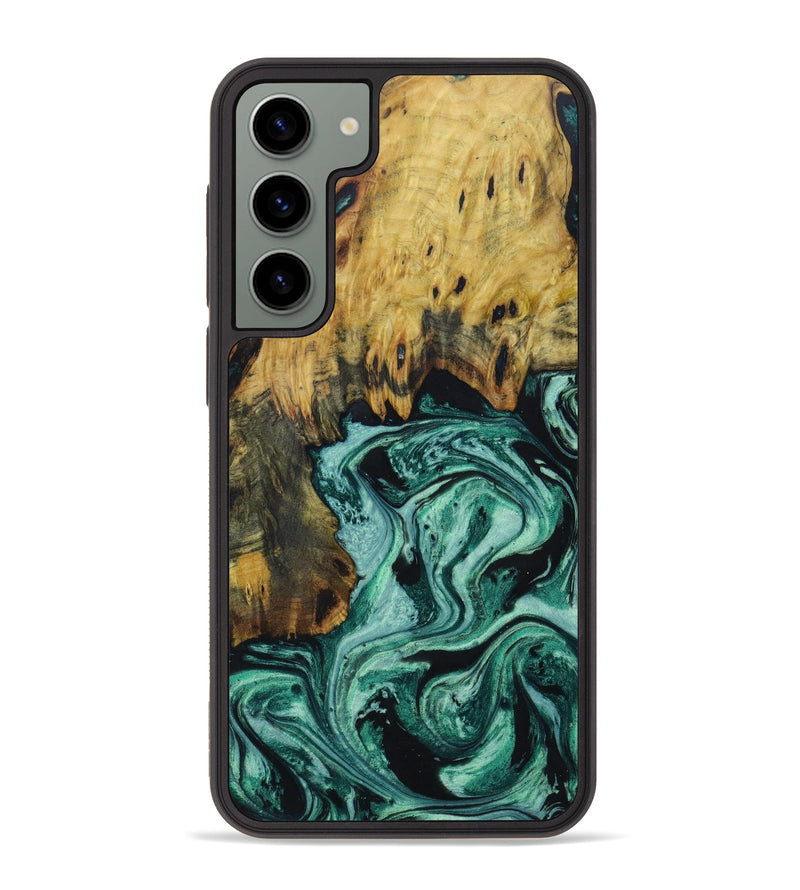 Galaxy S23 Plus Wood+Resin Phone Case - Kay (Green, 641622)