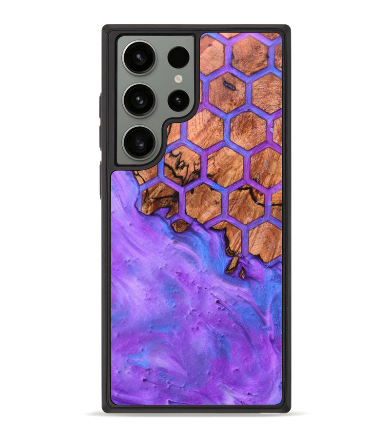 Galaxy S23 Ultra Wood+Resin Phone Case - Glenda (Pattern, 631756)