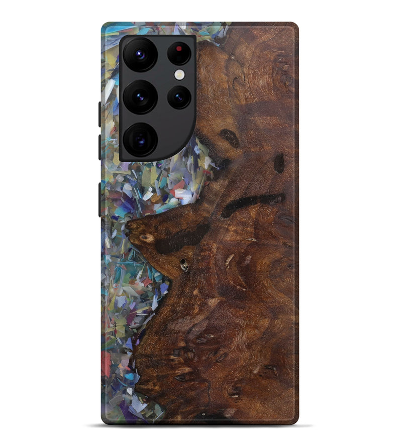 Galaxy S22 Ultra Wood+Resin Live Edge Phone Case - Nedi (Confetti, 604256)