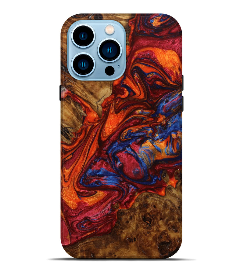 iPhone 14 Pro Max Wood+Resin Live Edge Phone Case - Lyle (Artist Pick, 642608)
