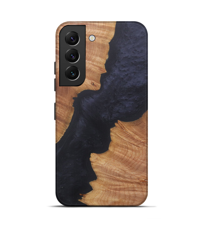 Galaxy S22 Wood+Resin Live Edge Phone Case - Nadir (Pure Black, 581731)
