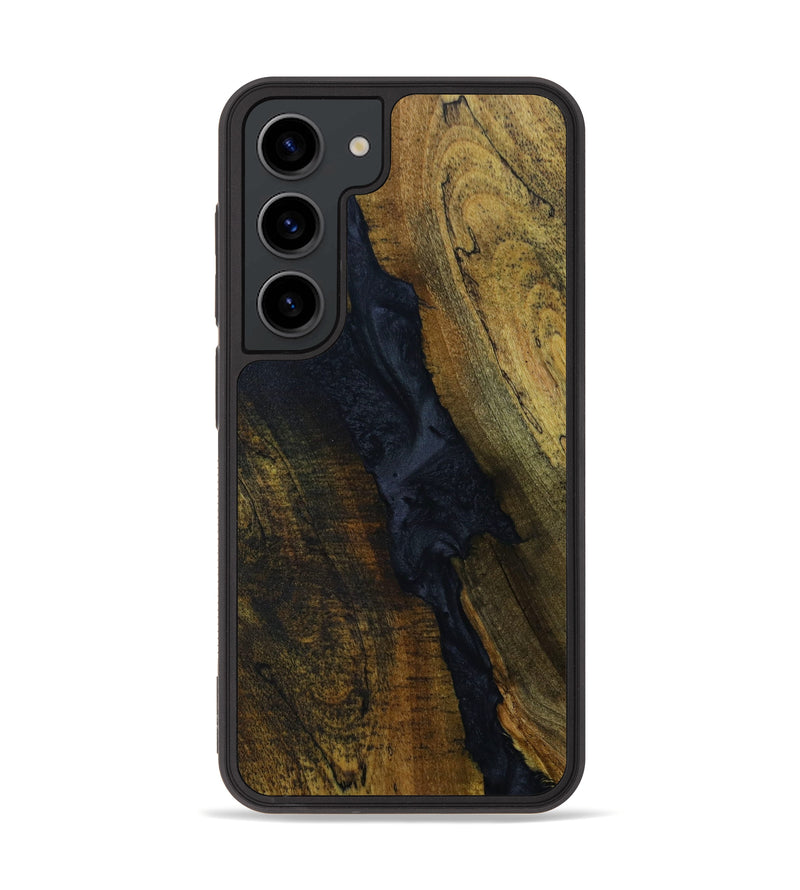 Galaxy S23 Wood+Resin Phone Case - Kaden (Black & White, 647112)