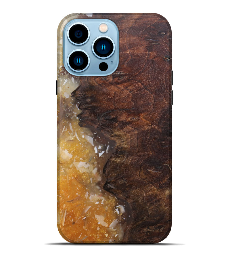iPhone 14 Pro Max Wood+Resin Live Edge Phone Case - Sayed (Confetti, 604274)