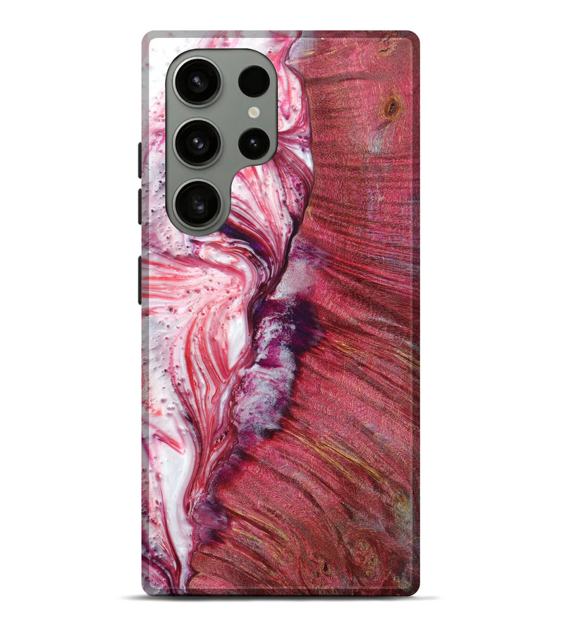 Galaxy S23 Ultra Wood+Resin Live Edge Phone Case - Cristin (Red, 625760)