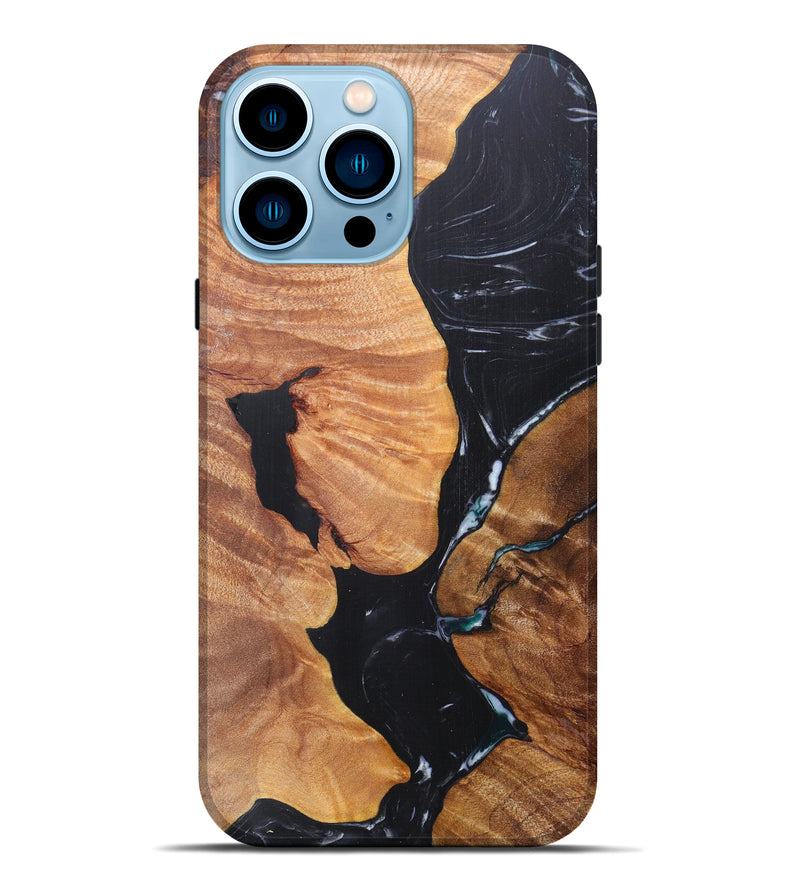iPhone 14 Pro Max Wood+Resin Live Edge Phone Case - Wannell (Artist Pick, 606781)