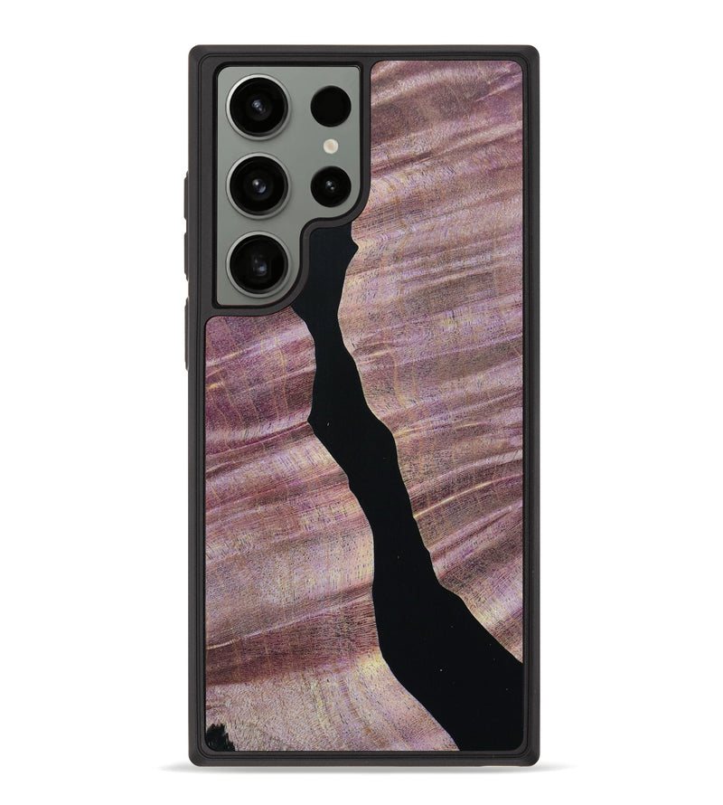 Galaxy S23 Ultra Wood+Resin Phone Case - Leroy (Black & White, 621438)