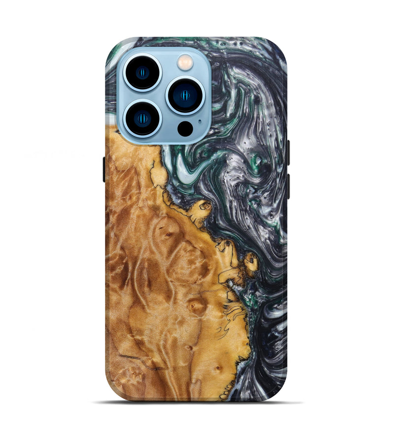 iPhone 14 Pro Wood+Resin Live Edge Phone Case - Stormie (Artist Pick, 607283)