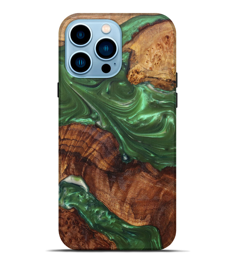 iPhone 14 Pro Max Wood+Resin Live Edge Phone Case - Donielle (Artist Pick, 605652)