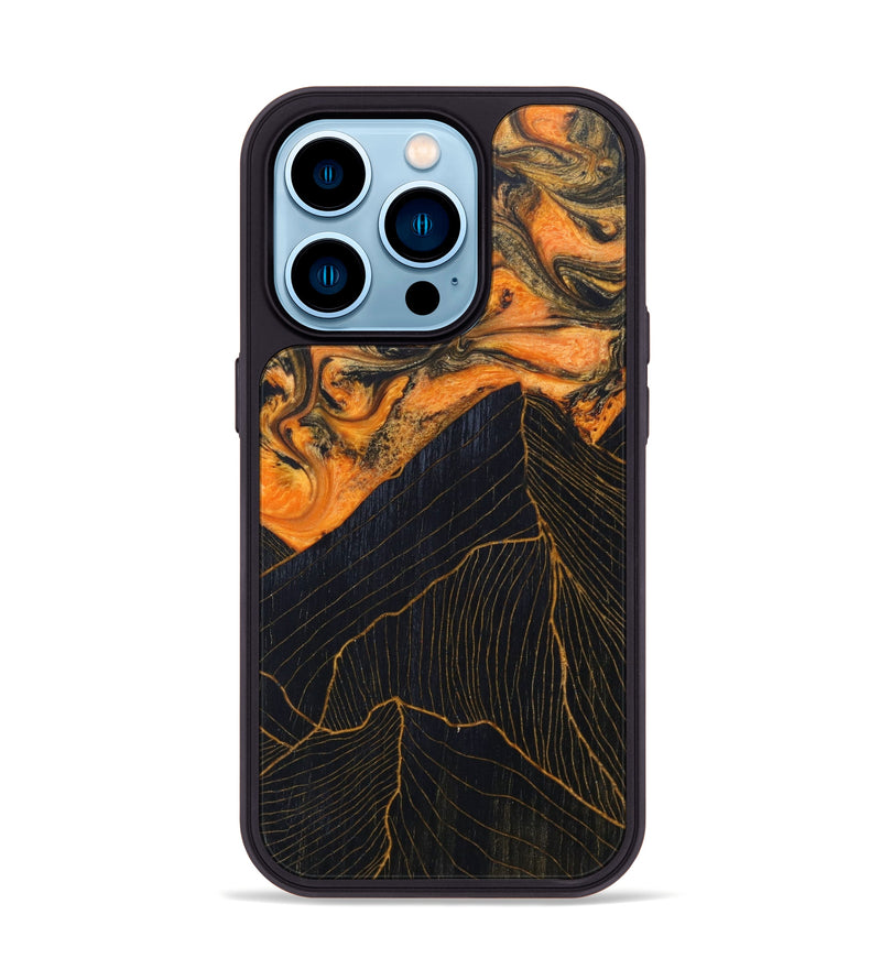 iPhone 14 Pro Wood+Resin Phone Case - Branden (Lava, 625024)