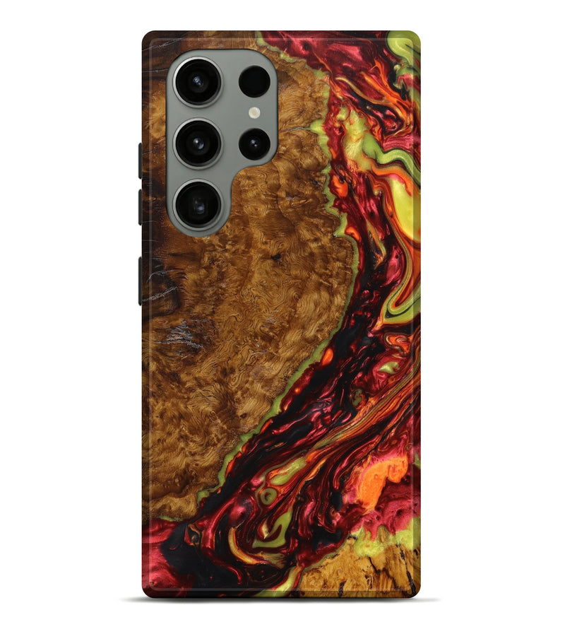 Galaxy S23 Ultra Wood+Resin Live Edge Phone Case - Benny (Red, 633058)