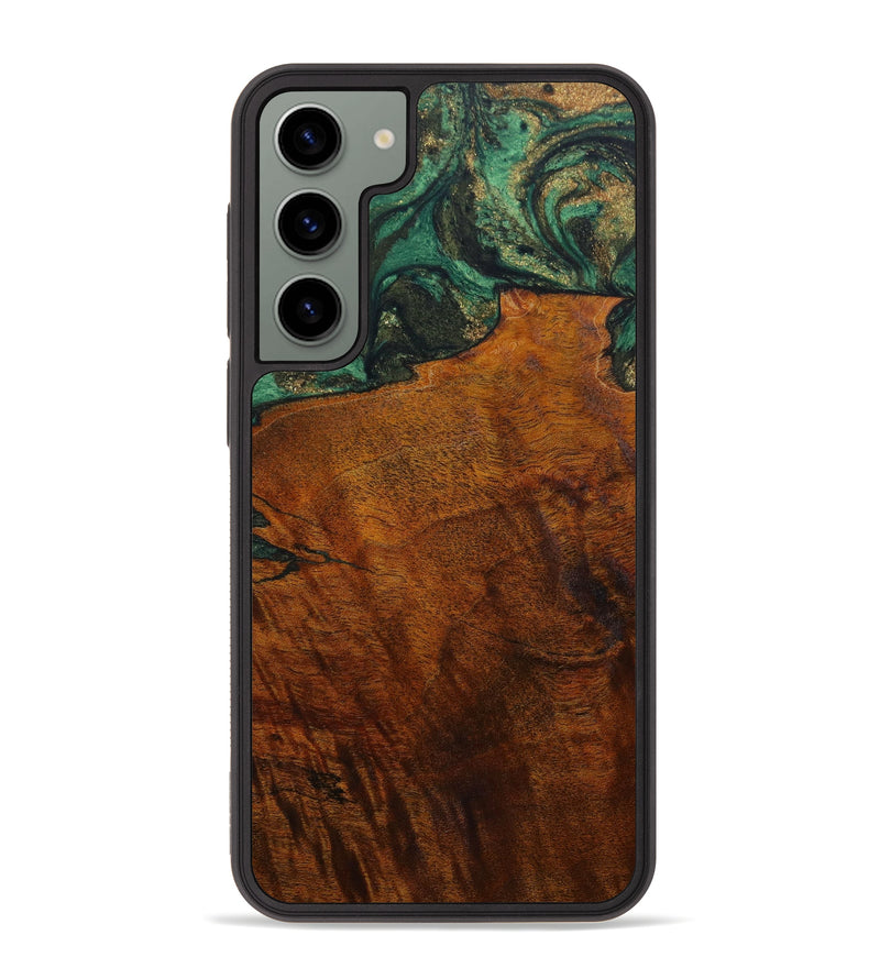 Galaxy S23 Plus Wood+Resin Phone Case - Fabian (Green, 645165)