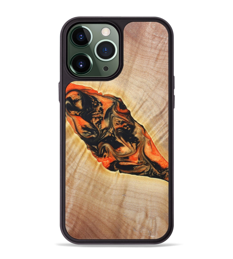iPhone 13 Pro Max Wood+Resin Phone Case - Kiara (Lava, 625074)