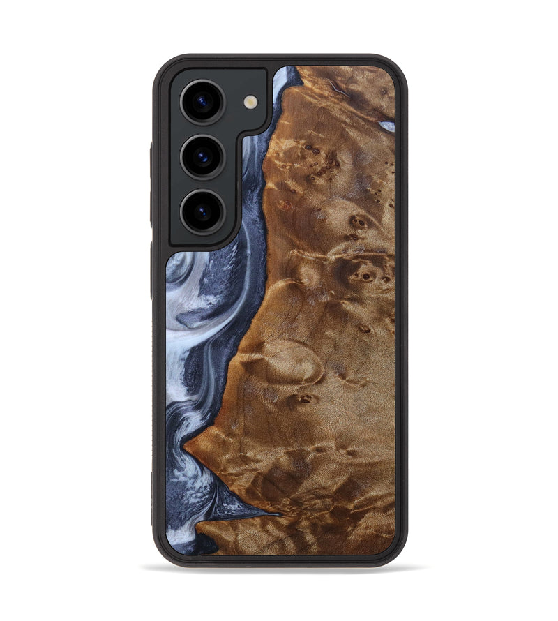 Galaxy S23 Wood+Resin Phone Case - Clifford (Black & White, 632109)