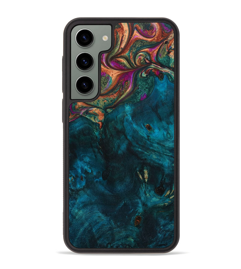 Galaxy S23 Plus Wood+Resin Phone Case - Lilith (Green, 648398)