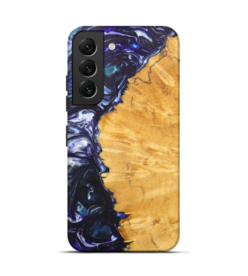 Galaxy S22 Wood+Resin Live Edge Phone Case - Susann (Dark Blue, 605560)