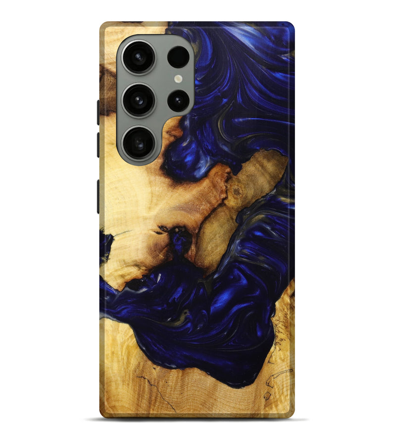 Galaxy S23 Ultra Wood+Resin Live Edge Phone Case - Kira (Blue, 635148)