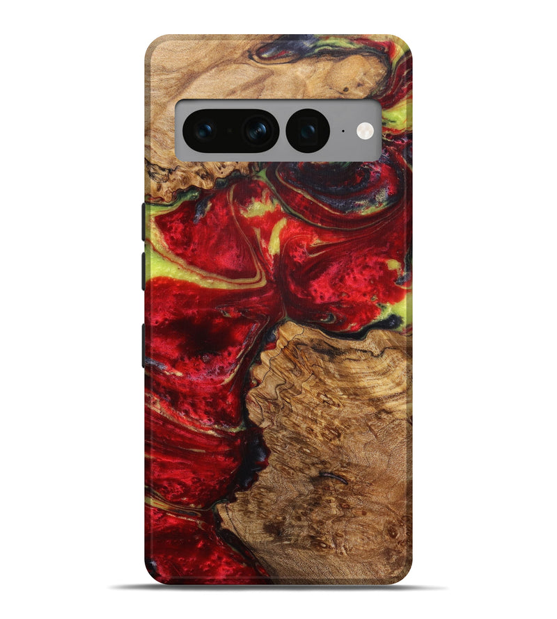Pixel 7 Pro Wood+Resin Live Edge Phone Case - Diane (Red, 635112)