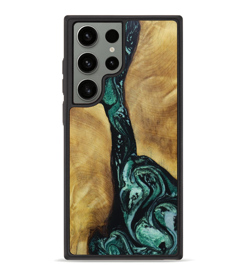 Galaxy S23 Ultra Wood+Resin Phone Case - Pasquale (Green, 621784)