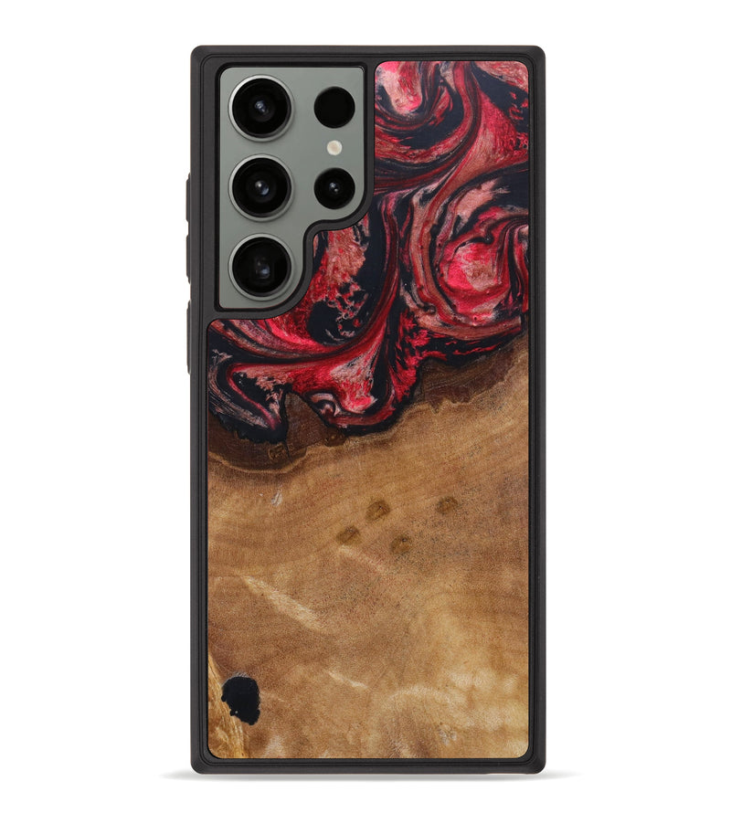 Galaxy S23 Ultra Wood+Resin Phone Case - Arlen (Red, 630581)