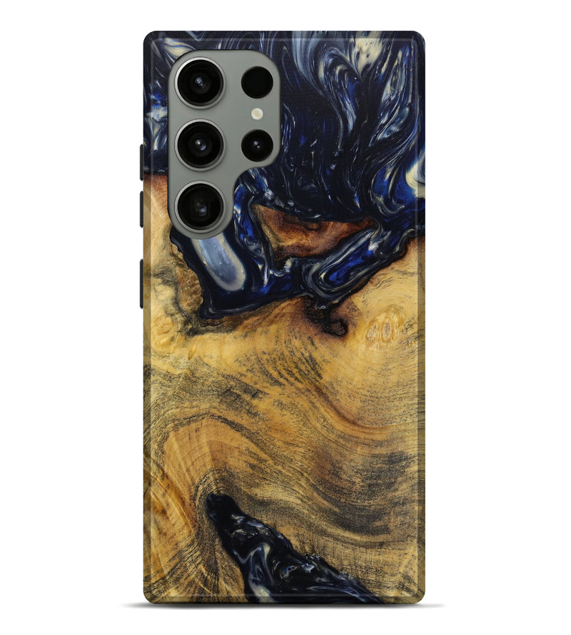 Galaxy S23 Ultra Wood+Resin Live Edge Phone Case - Monica (Blue, 622970)