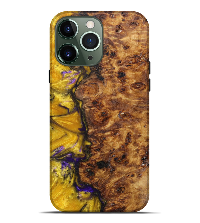 iPhone 13 Pro Max Wood+Resin Live Edge Phone Case - Bryson (Metallic, 623921)