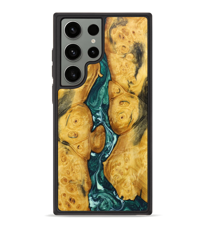 Galaxy S23 Ultra Wood+Resin Phone Case - Don (Green, 631704)