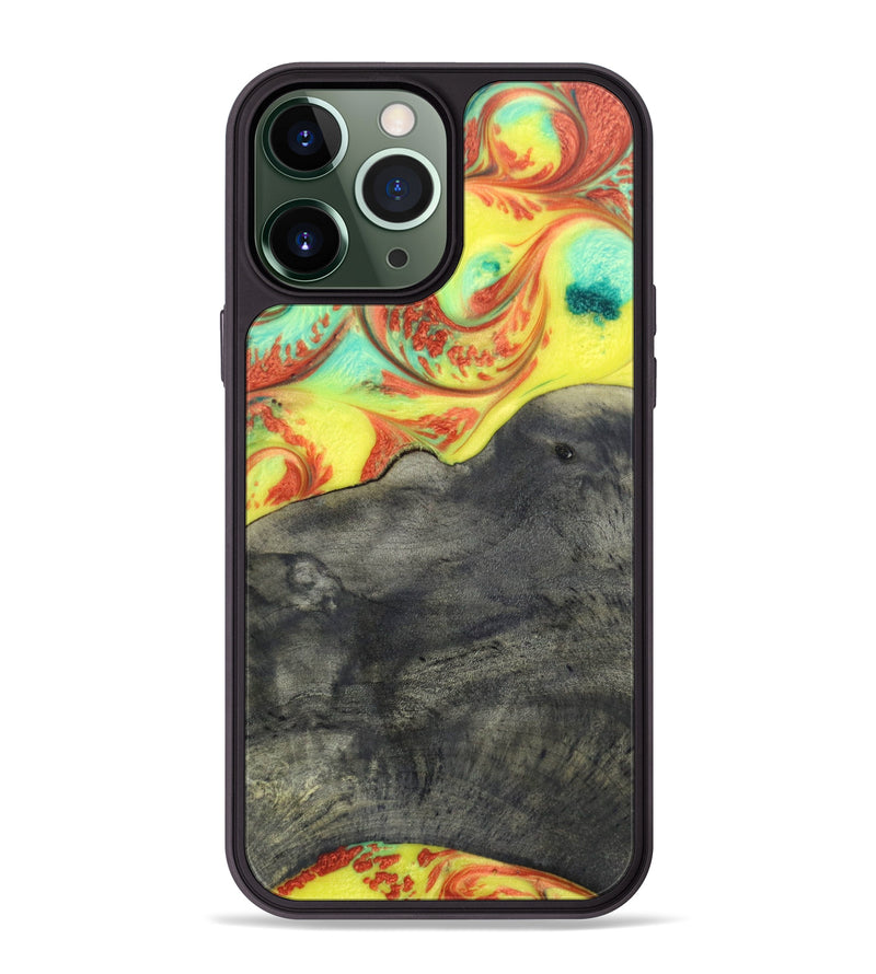 iPhone 13 Pro Max Wood+Resin Phone Case - Autumn (Retro, 634720)