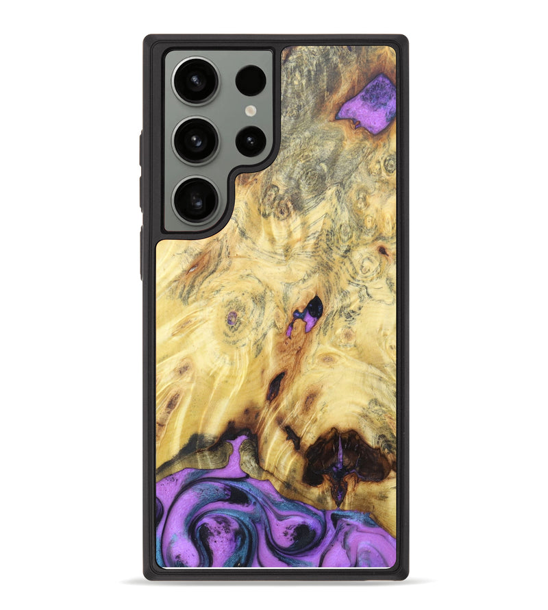 Galaxy S23 Ultra Wood+Resin Phone Case - Barbara (Purple, 624702)