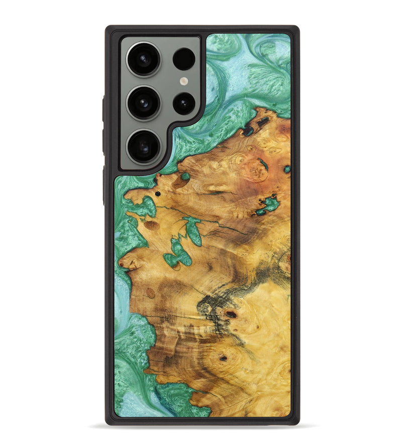 Galaxy S23 Ultra Wood+Resin Phone Case - India (Green, 631189)