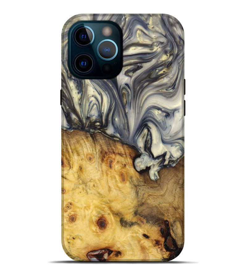 iPhone 12 Pro Max Wood+Resin Live Edge Phone Case - Athena (Metallic, 626354)