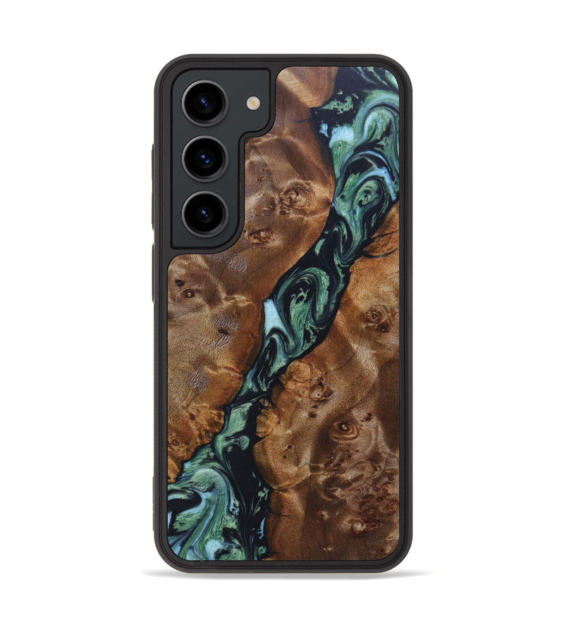Galaxy S23 Wood+Resin Phone Case - Camila (Green, 631193)