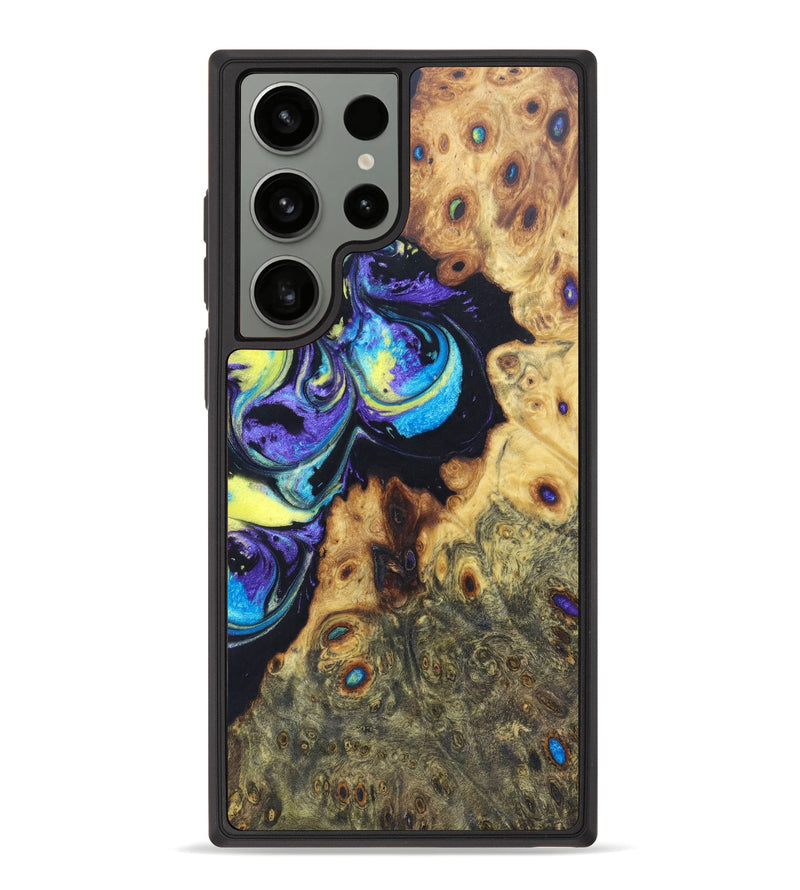 Galaxy S23 Ultra Wood+Resin Phone Case - Horace (Purple, 629461)