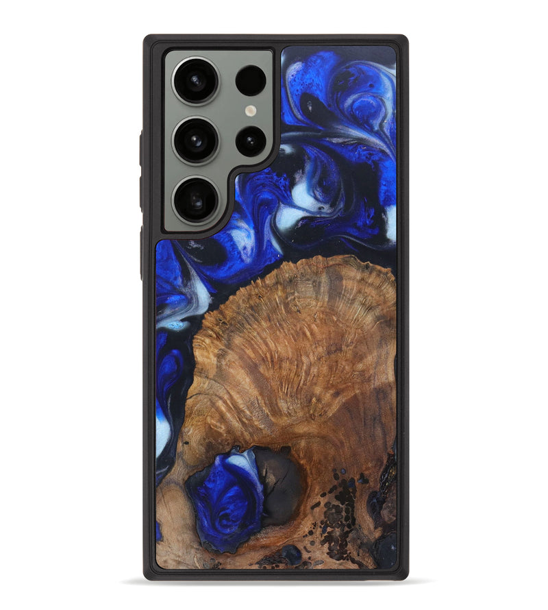 Galaxy S23 Ultra Wood+Resin Phone Case - Landon (Blue, 627281)