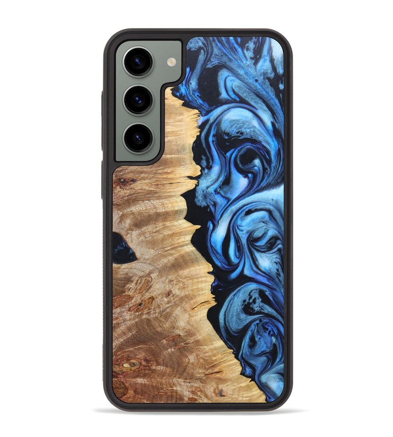 Galaxy S23 Plus Wood+Resin Phone Case - Jim (Blue, 630743)