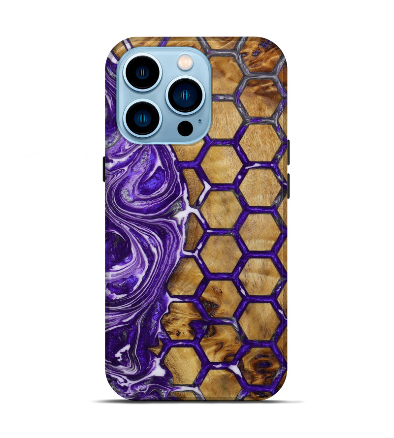 iPhone 14 Pro Wood+Resin Live Edge Phone Case - Marcus (Pattern, 647642)