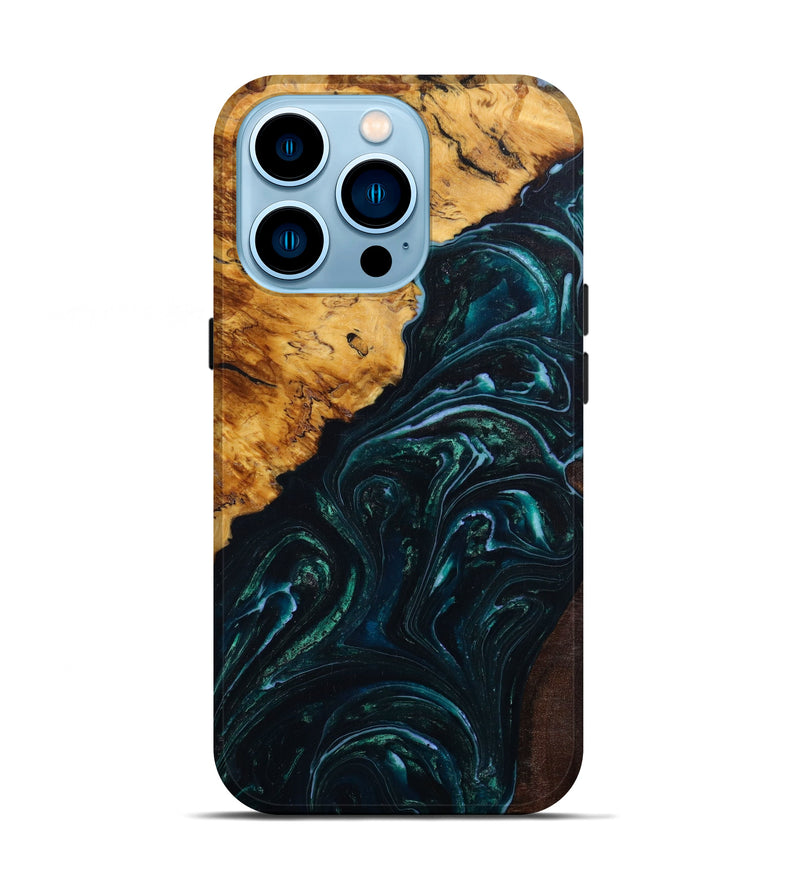 iPhone 14 Pro Wood+Resin Live Edge Phone Case - Drew (Artist Pick, 645548)