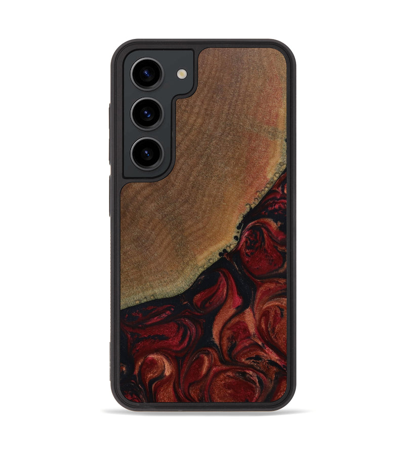 Galaxy S23 Wood+Resin Phone Case - Abigail (Red, 648077)