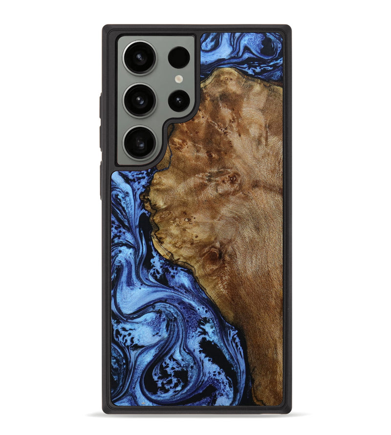 Galaxy S23 Ultra Wood+Resin Phone Case - Clay (Blue, 644767)