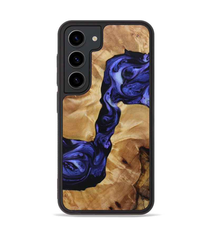 Galaxy S23 Wood+Resin Phone Case - Ronaldo (Purple, 623367)