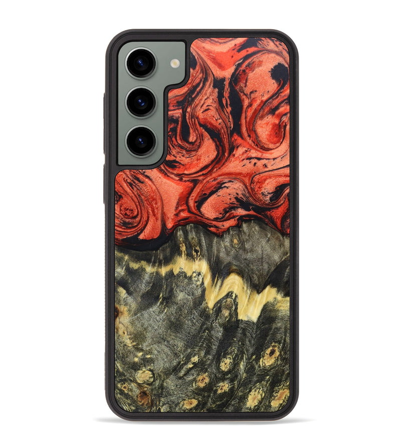 Galaxy S23 Plus Wood+Resin Phone Case - Danette (Red, 623593)