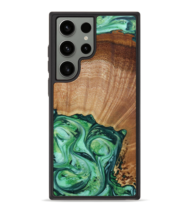Galaxy S23 Ultra Burl Wood Phone Case - Bruce (Green, 643256)