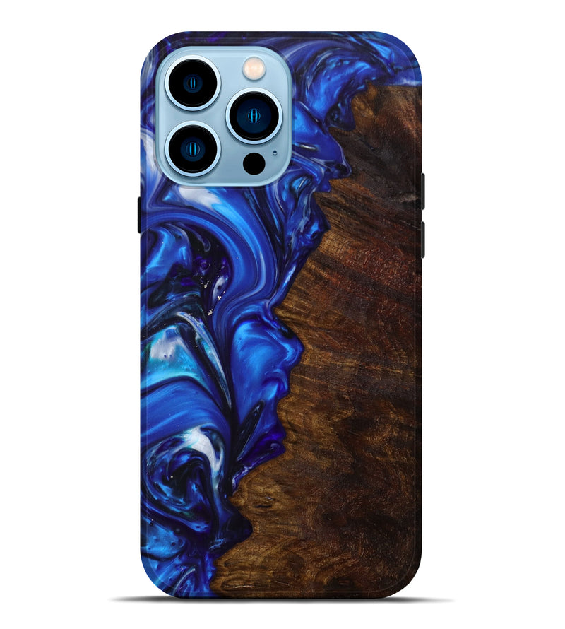 iPhone 14 Pro Max Wood+Resin Live Edge Phone Case - Charleen (Artist Pick, 610799)
